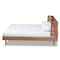 Baxton Studio Rina Walnut Finished and Rattan Full Size Platform Bed with Headboard 159-9812-9813 - alternate 8